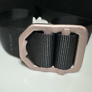 Bison Designs Black Nylon Web Belt w/ V Ring Medium 49" Length fits 36"-40"